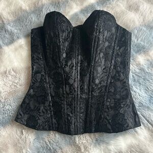Black Lace Corset Top